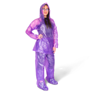 Impermeable 3 piezas morado