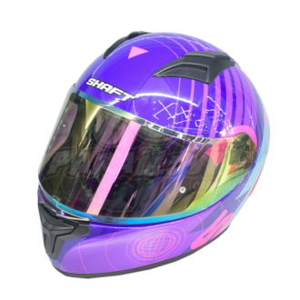 Casco Shaft 582Sp_Evo Rock Morado Fucsia Visor Iridium Morado