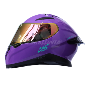 casco Integral shaft pro 612Dv Evo Solid Morado Turquesa