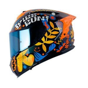 Casco Certificado SHAFT PRO 610 DV EVO FINGERZ Camaleon Amarillo Neon|Visor IR Azul