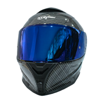 Casco Xtrong 820 Braided Fiber Negro Brillo ECE 2206 Visor Revo Blue Accesorios Mate - Image 4