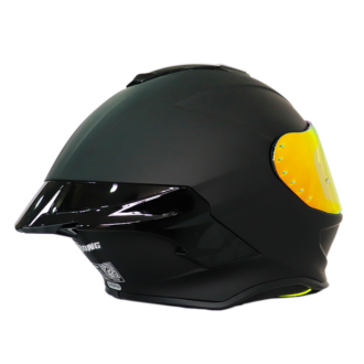 Casco Xtrong 820 Solid Negro Mate Shine Visor Rojo Traslucido - Image 3