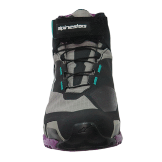 Alpinestars Zapatillas de moto CR-X Drystar Cinza roxo Verde Azulada - Image 3