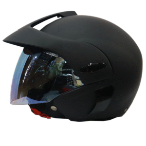 CASCO ICH ICH-205 SOLID MATE NEGRO PLATA VISOR IRIDIUM