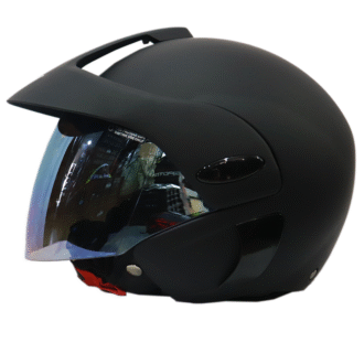 CASCO ICH ICH-205 SOLID MATE NEGRO PLATA VISOR IRIDIUM