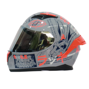 CASCO INTEGRAL SHAFT 582 EVO RANDAMU GRIS NARANJA BRILLO VISOR IRIDIUM DORADO